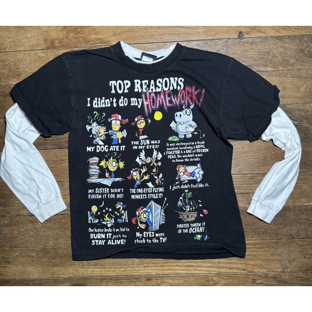 Hybrid Layered Gamer Cyber Punk Cringe Homework 2010's Graphic Top Teens Small